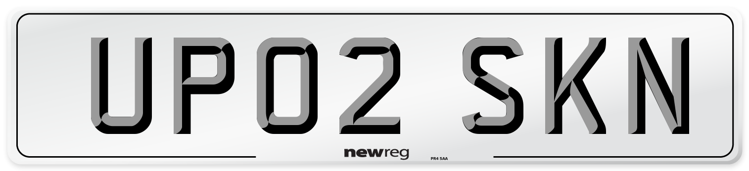 UP02 SKN Number Plate from New Reg